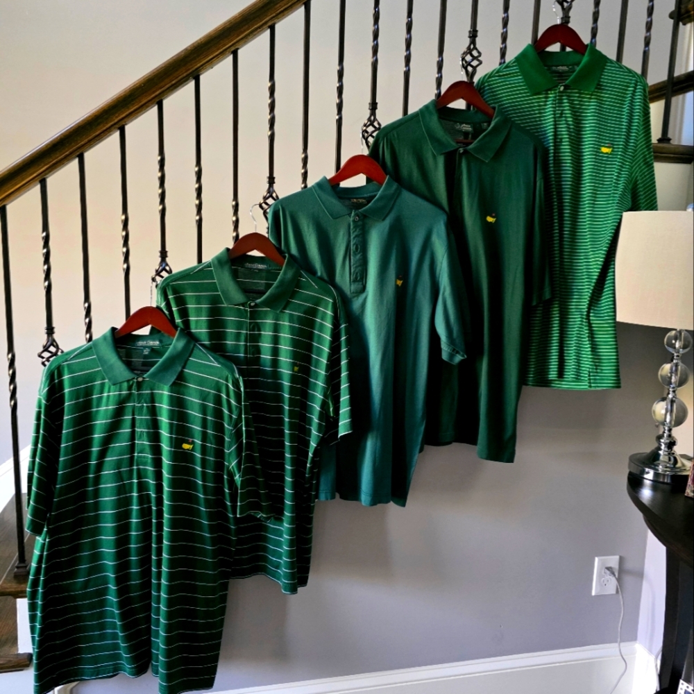 Masters Green Men's Golf Shirts.